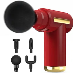 mitti castle Premium Deep Tissue Mini Massage Gun for Pain Relief with 4 Attachments image 1