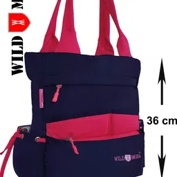 wildmoda Women Blue, Pink Tote - Extra Spacious image 4