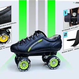 jaspo Sprint Pro 10 Quad Shoes Fixed Body Roller Skates Approximate Beginners(20 cm) Shoe Skates - Size 12C UK image 3