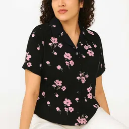 trustrow Women Relaxed Fit Fit Solid Lapel Collar Casual Shirt-picture-42