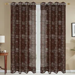 sr collection 274 cm (9 ft) Long Door Net Semi Transparent Curtain (Pack Of 2) image 2