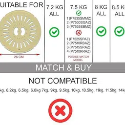 huda studio Heavy Duty Plastic Drain Cover for Bathroom & Kitchen Washing Machine Dryer Lint Filter image 2