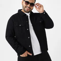 urbano plus Men Solid Denim Jacket image 2