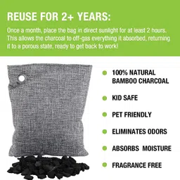 greenlives Non Electric Activated Charcoal Air Purifier Bag 100 Gram Portable Car Air Purifier image 2