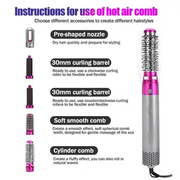 SmartTech Traders 5 in 1 Hair Dryer hot air Brush Fast Heat-Up(30s),3 Heat Settings Hot Air Brush, Frizz Free Hair Straightener Hair Straightener image 4