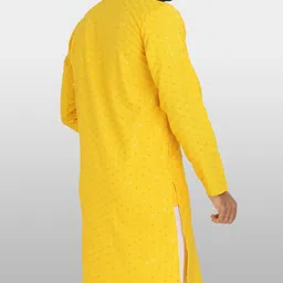 almora Men Embellished Viscose Rayon Straight Kurta image 2