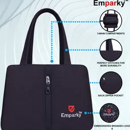 emparky Women Black Messenger Bag image 3