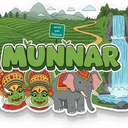 Stylish Souvenir Magnet for Fridge, Wardrobe & Metal Surfaces (Munnar) Fridge Magnet Pack of 1-image-78