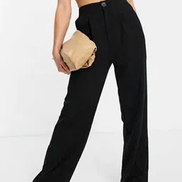 broadstar Women Loose Fit Black Lycra Blend Trousers-picture-23