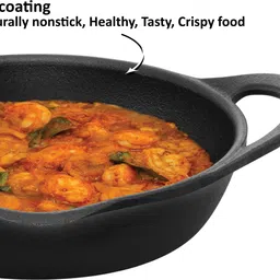 hawkins Futura , Skillet, Omlette Pan, Iron (CIF24G) Fry Pan 24 cm diameter with Lid 1.8 L capacity image 2