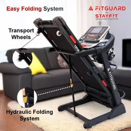 fitguard Treadmill By STAYFIT 6HP Peak 20KM/Hr Auto Incline App Based Easily Lubricate Treadmill image 4