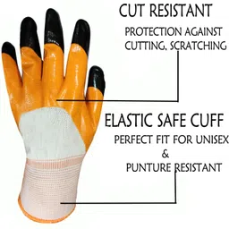 pulgos SUPERIOR QUALITY ANTI CUT SAFETY HAND GLOVE-005 Nylon, Synthetic, LatexSafety Gloves image 5