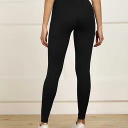 kgn hub Color Block Women Black Tights image 2