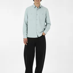 glitchez Men Oversized Fit Solid Casual Shirt image 5