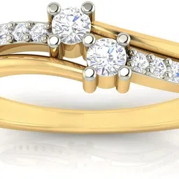 avsar Avsar Real Gold Payal Ring AVR147YB 14kt Cubic Zirconia Yellow Gold ring-picture-22