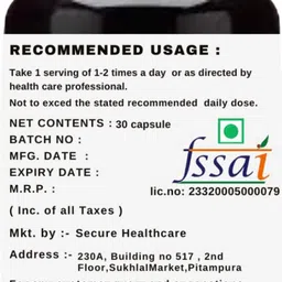 secure healthcare Power 300 Capsule Natural & Organic Helps in Active Body For Men's image 2