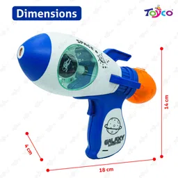 toyco Smoke Function & Colorful Lights Space Exploration Toy Projector Gun for Kids Guns & Darts image 2