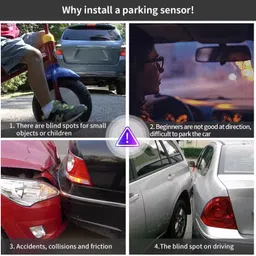 aarsh store Universal 4 Black Reverse Parking Sensor-AF25N307 Universal 4 Black Reverse Parking Sensor-AF25N307 Parking Sensor image 5