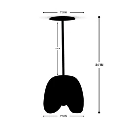 flicker shine Golden Leaf Wave Terracotta Ceiling Hanging Light image 2