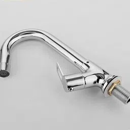 clinton Oxy Brass Swan Neck Faucet With Wall Flange Pillar Tap Faucet image 2
