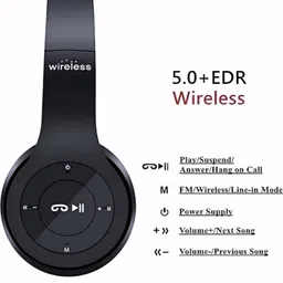 house of common Folding Bluetooth Headset with Mastering Bass Technology_YF Bluetooth & Wired Headset image 1