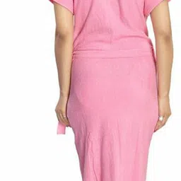 deeram Baby Pink Free Size Bath Robe image 2