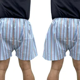 sekda’s-aesthetic in theism Pack of 2 Men's Khadi Cotton Wooven Patta Lattha Underwear Nikkar Kaccha Jhangiya XL Size Striped Men Brief image 2