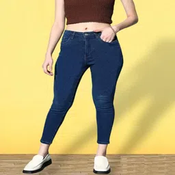 1daystreet Women Skinny High Rise Blue Jeans-picture-16