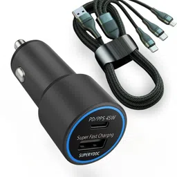 peimate 145 Amp Qualcomm Certified Turbo Car Charger image 1