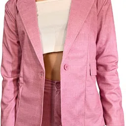 euphoria wardrobe Women Blazer Pant with Camisole, 3 Piece Set for Office Casual Printed Suit image 4