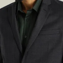 indian terrain Men Checkered Single Breasted Casual Blazer image 4