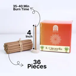 devayam BambooLess Dhoop Stick, Charcoal-Free, LowSmoke for Puja, Meditation, Citronella Dhoop image 3