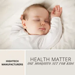 ruglynn Plain Blue & White Foldable Baby Mosquito Net | Portable & Breathable Tent Polyester Washable Infants Mosquito Net image 3