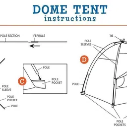 naptune Portable Tent For Camping 5-10 Minutes Easy Setup Ideal For 6-7 Persons Tent - For camping, picninc, tour, hiking image 4