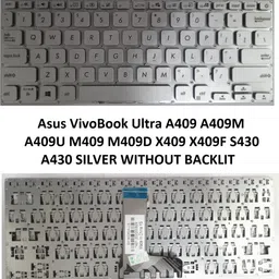SOLUTIONS-365 COMPATIBLE KEYBOARD FOR ASUS VIVOBOOK ULTRA A409 A409M A409U WITHOUT BACKLIT Internal Laptop-size Laptop Keyboard Compatible with Desktop, Laptop, Mac-image-60
