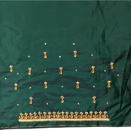 the zivaa Unstitched Art Silk Blouse Material Embellished image 2