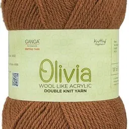 ganga Olivia Hand Knitting and Crochet yarn (Brown Bramble) (200gms)-picture-13
