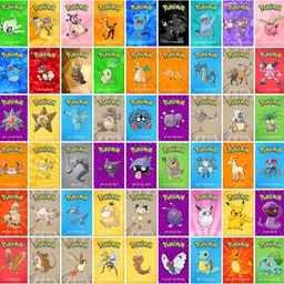 moderngallerymart Pack of 54 Pokemon Wall Collage Kit Posters - Wall Decor Poster - Wall Art For Bedroom & Living room, pokemon poster, pikachu poster Fine Art Print-picture-19
