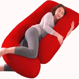 Microfibre Pregnancy Pillow Pack of 1 Solid J Shape-image-20