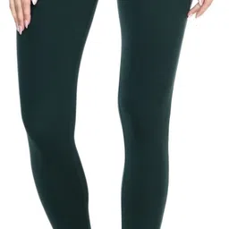 young urban Solid Women Dark Green Tights-picture-17