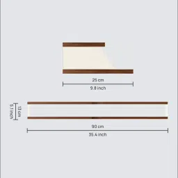 bluewud Maisy TV units In Brown Maple & White Colour image 2