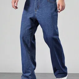 dashing fit Men Boyfriend Mid Rise Dark Blue Jeans image 2