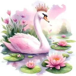 k2a decor 61 cm Elegant Swan with Lotus Wall Art | Beautiful Nature-Inspired Wall Decor Self Adhesive Sticker-picture-33