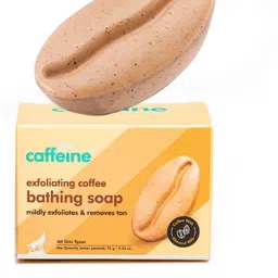 mcaffeine Exfoliating Coffee Bath Soap for Tan Removal & Moisturization with Almond Milk image 1