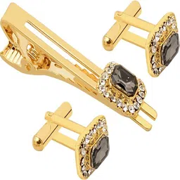 shivay Metal Cufflink & Tie Pin Set image 2