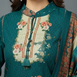probasic Printed Kurta, Palazzo & Dupatta Set image 5