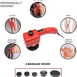 drumstone Electric Face & Body Massager with Adjustable Speed, 4 Interchangeable Heads image 5