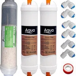 omex AQUA Inline Pre Carbon & Sediment Filter & Minerals Filter Set with 6 Elbow Solid Filter Cartridge-picture-20