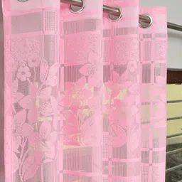 flipkart smartbuy 152 cm (5 ft) Net Semi Transparent Window Curtain (Pack Of 2)-picture-17