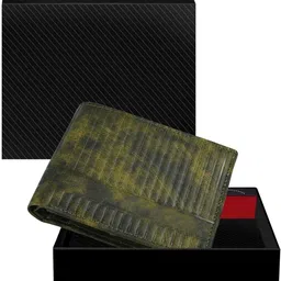 kwisinecart Men Casual, Evening/Party, Formal Green Artificial Leather Wallet-picture-14